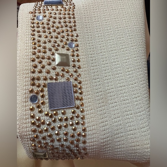 3pc light yellow suit with embellishment on front of jacket and sleeves. - Picture 8 of 13